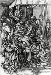 The Death of the Virgin, engraved by Wenzel von Olmutz, 1481